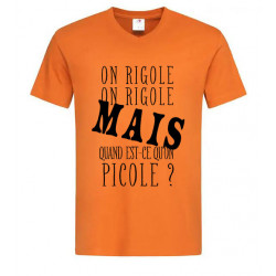 T-shirt Col en V On picole?