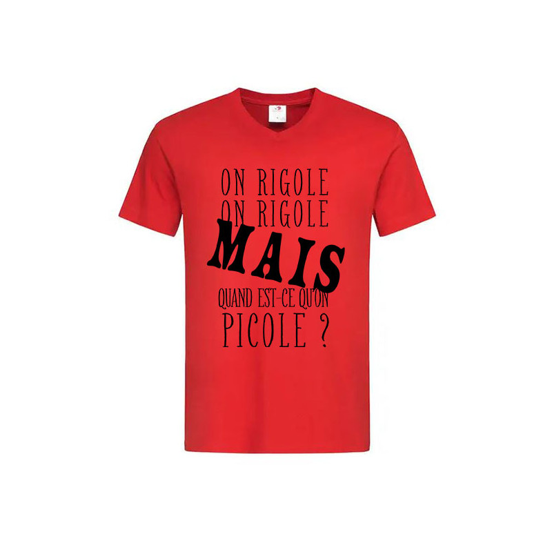 T-shirt Col en V On picole?