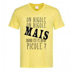 T-shirt Col en V On picole?