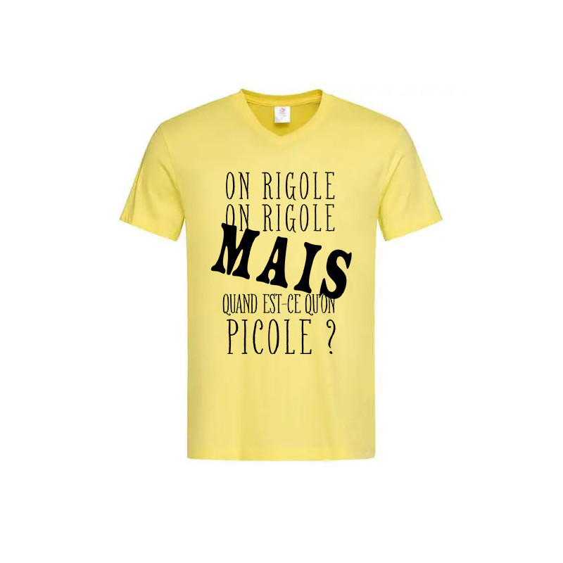 T-shirt Col en V On picole?