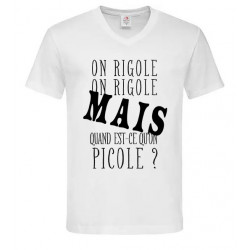 T-shirt Col en V On picole?