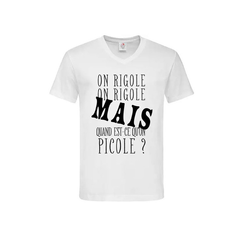 T-shirt Col en V On picole?
