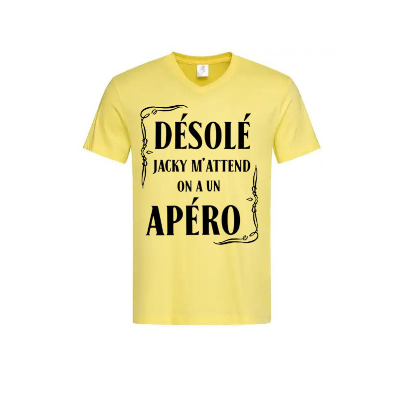 T-shirt désolé Jacky m’attend