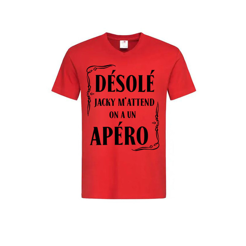 T-shirt désolé Jacky m’attend