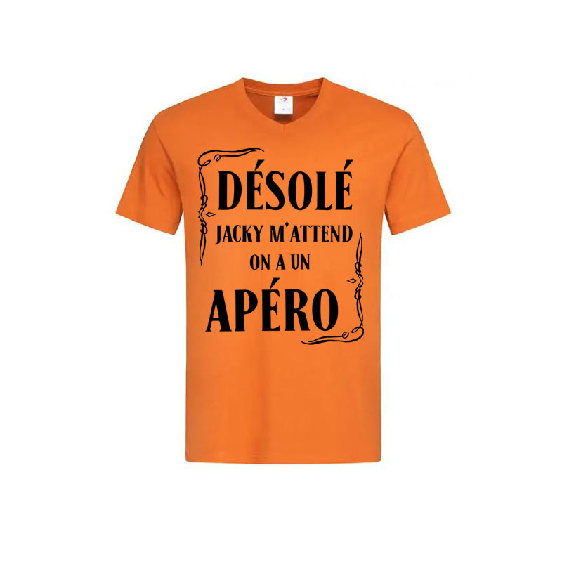 Tee-shirt désolé Jacky m’attend