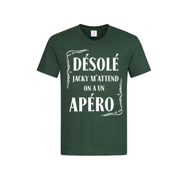 T-shirt désolé Jacky m’attend