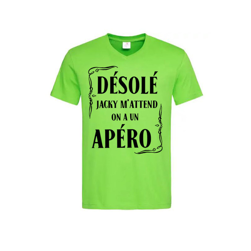T-shirt désolé Jacky m’attend