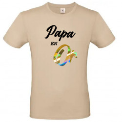 T-shirt Papa en Or
