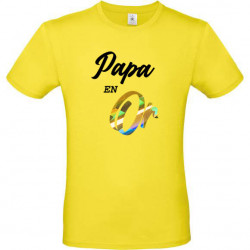 T-shirt Papa en Or