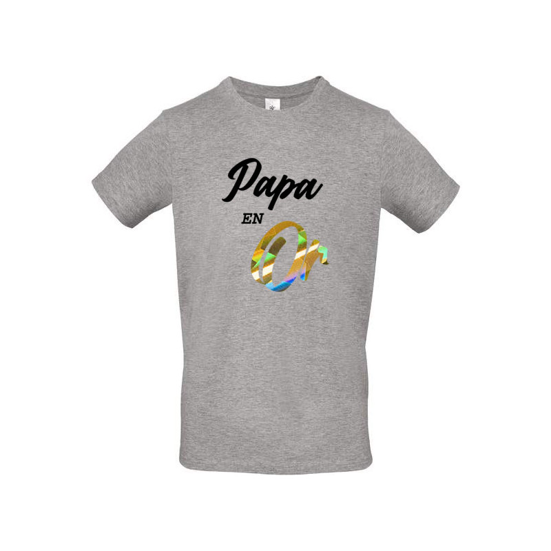 T-shirt Papa en Or