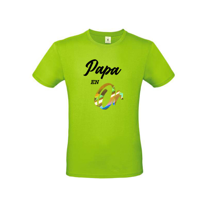 T-shirt Papa en Or
