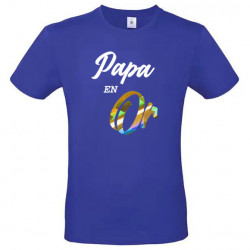 T-shirt Papa en Or