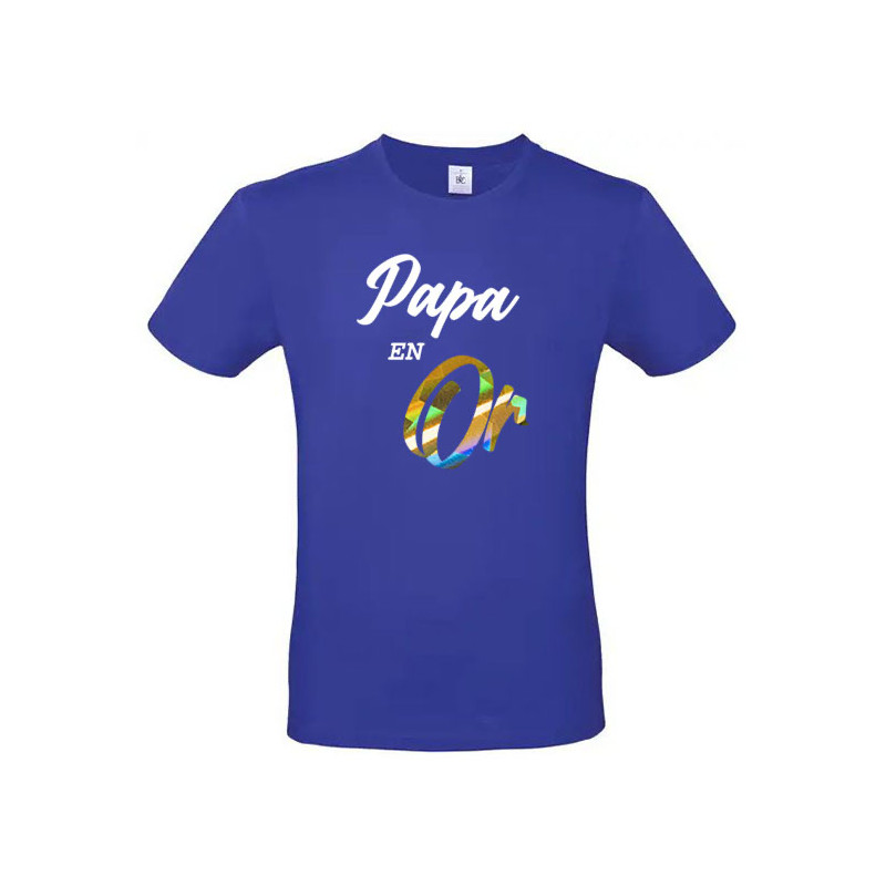T-shirt Papa en Or