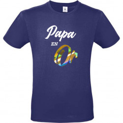T-shirt Papa en Or