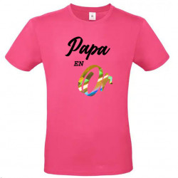 T-shirt Papa en Or