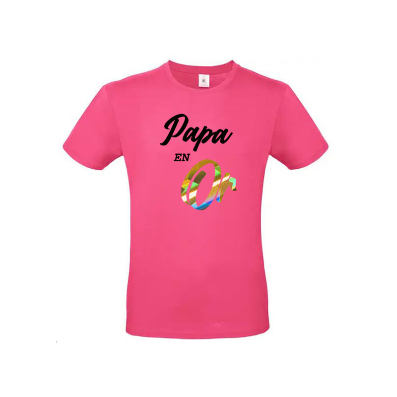 T-shirt Papa en Or