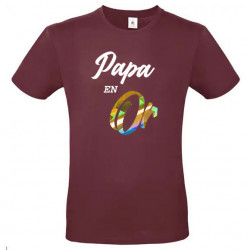 T-shirt Papa en Or