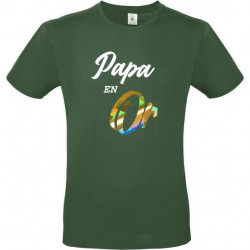T-shirt Papa en Or