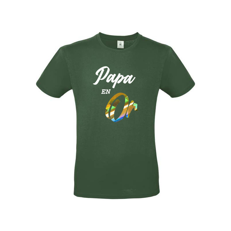 T-shirt Papa en Or