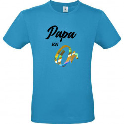 T-shirt Papa en Or