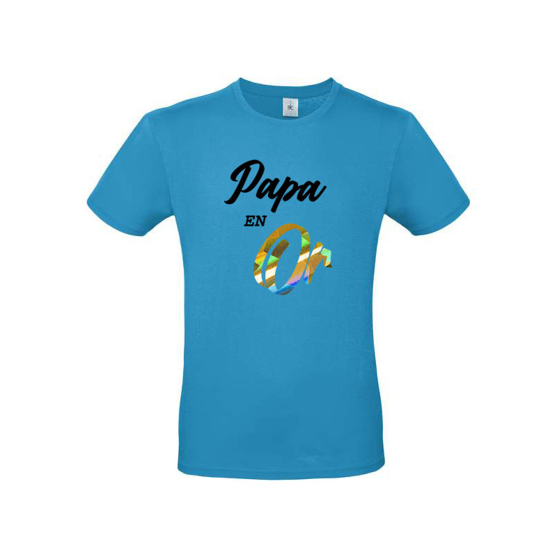 T-shirt Papa en Or